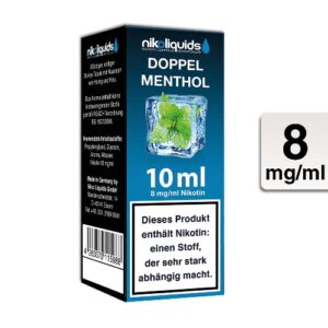 Nikoliquids E-Liquid Doppel Menthol 10ml 8mg Nikotin