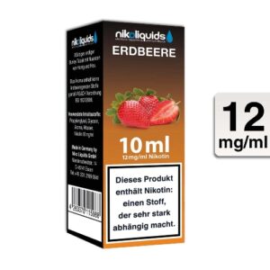 Nikoliquids E-Liquid Erdbeere 10ml 12mg Nikotin