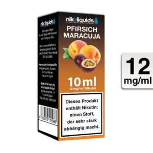 Nikoliquids E-Liquid Pfirsich Maracuja 10ml 12mg Nikotin