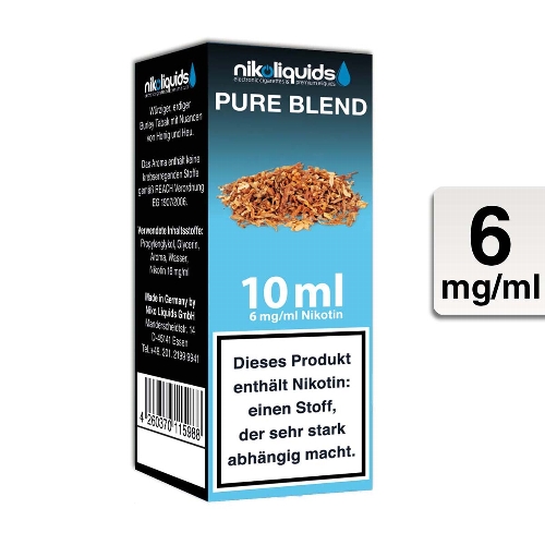 Nikoliquids E-Liquid Pure Blend 10ml 6mg Nikotin