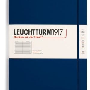 Notizbuch Master Slim (A4+) Hardcover 123 nummerierte Seiten, Marine, Liniert