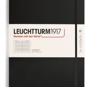 Notizbuch Master Slim (A4+) Hardcover 123 nummerierte Seiten, Schwarz, Liniert