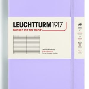 Notizbuch Medium (A5) Hardcover 251 nummerierte Seiten, Lilac, Liniert