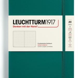 Notizbuch Medium (A5) Hardcover 251 nummerierte Seiten, Pacific Green,