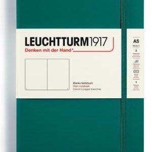 Notizbuch Medium (A5) Hardcover 251 nummerierte Seiten, Pacific Green,