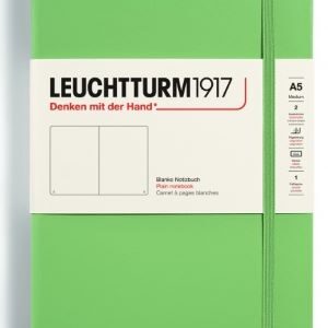 Notizbuch Medium (A5) Hardcover 251 nummerierte Seiten, Salbei, Blanko