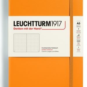 Notizbuch Medium (A5) Hardcover 251 nummerierte Seiten,Rising Sun,Dotted