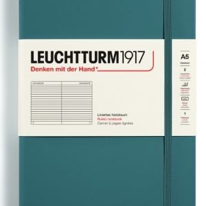 Notizbuch Medium (A5) Hardcover 251 nummerierte Seiten,Stone Blue, Lin