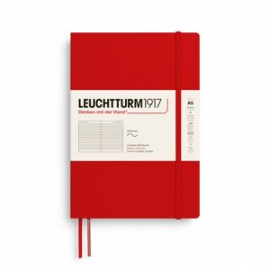 Notizbuch Medium (A5) Softcover 123 nummerierte Seiten, Cherry, Lin