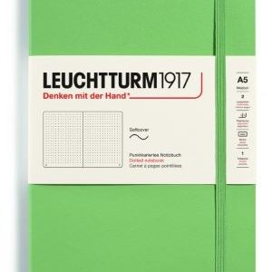 Notizbuch Medium (A5) Softcover 123 nummerierte Seiten, Salbei, Dotted