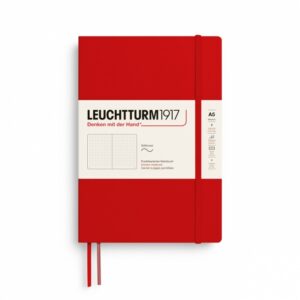 Notizbuch Medium (A5) Softcover 123 nummerierte Seiten,Cherry,Dotted
