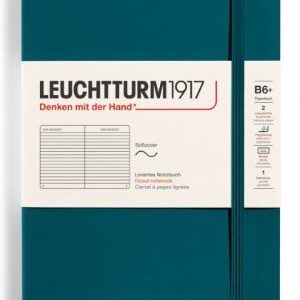 Notizbuch Paperback (B6+) Softcover 123 nummerierte Seiten, Pacific Green