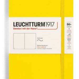 Notizbuch Paperback (B6+) Softcover 123 nummerierte Seiten, Zitrone, Blanko
