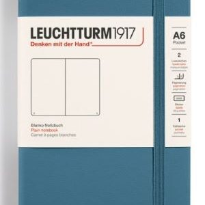Notizbuch Pocket (A6) Hardcover 187 nummerierte Seiten,Stone Blue,Blanko