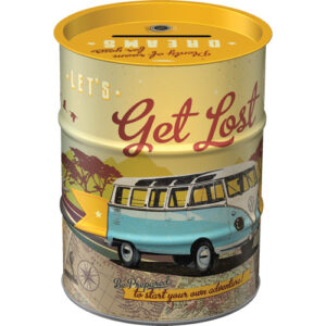 Spardose Ölfass VW Bulli Let's Get Lost