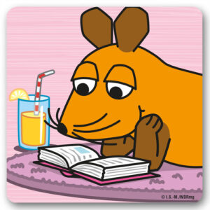 Untersetzer Sendung mit der Maus Maus liest