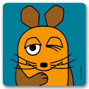 Untersetzer Sendung mit der Maus Maus zwinkert