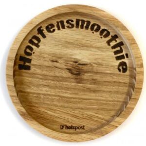 Untersetzer aus Eiche "Hopfensmoothie" graviert & geölt D 11,2cm