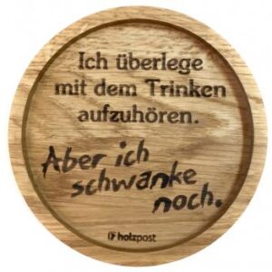 Untersetzer aus Eiche "Schwanke" graviert & geölt D 11,2cm
