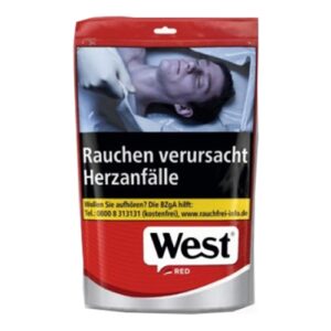 West Red Volume Tobacco Zip-Beutel 185g