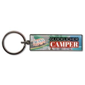 Schlüsselamhänger Glücklicher Camper