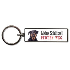 Schlüsselamhänger Mein Schlüssel Pfoten weg Hund