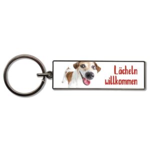 Schlüsselanhänger Lächeln Wilkommen Hund